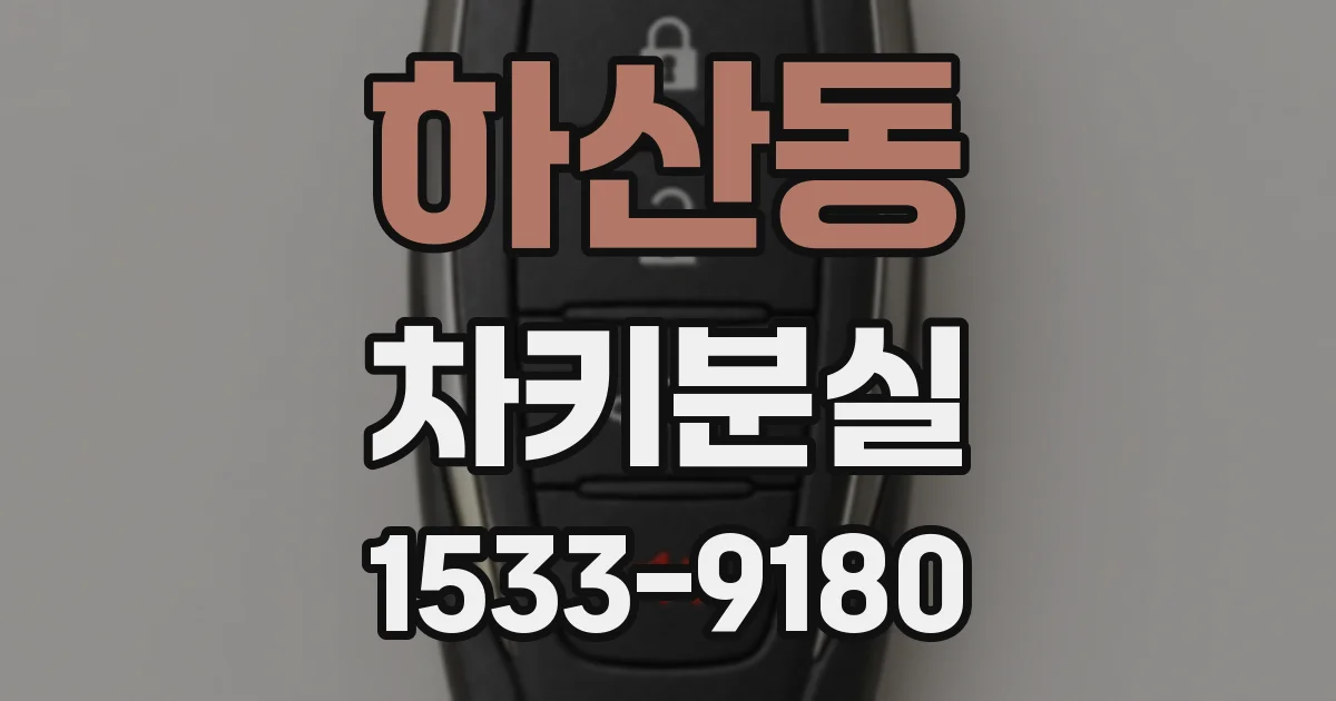하산동 차키분실