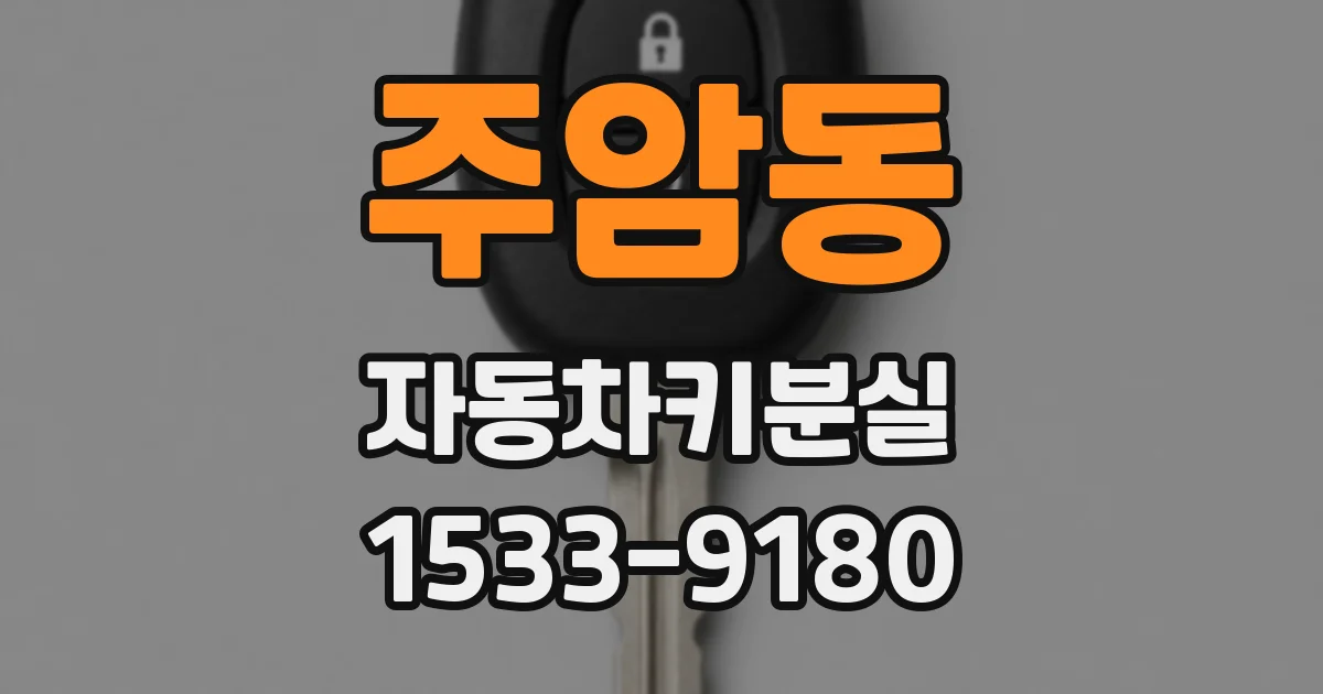 주암동 자동차키분실