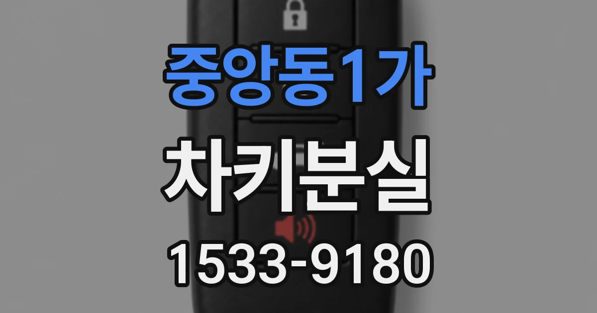 중앙동1가 차키분실