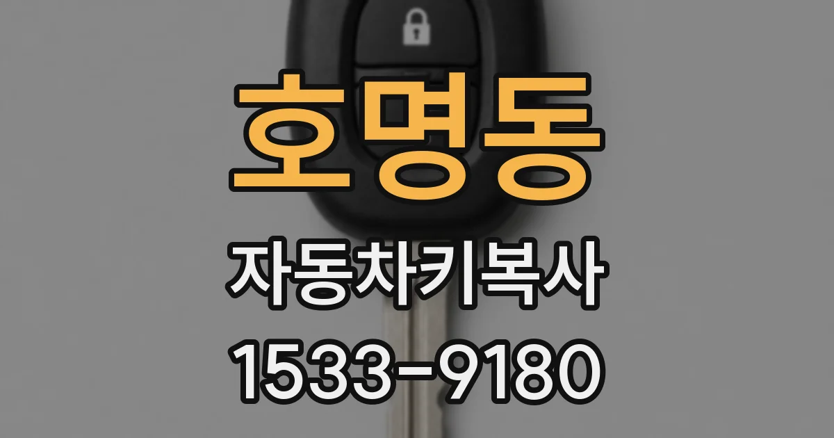 호명동 자동차키복사