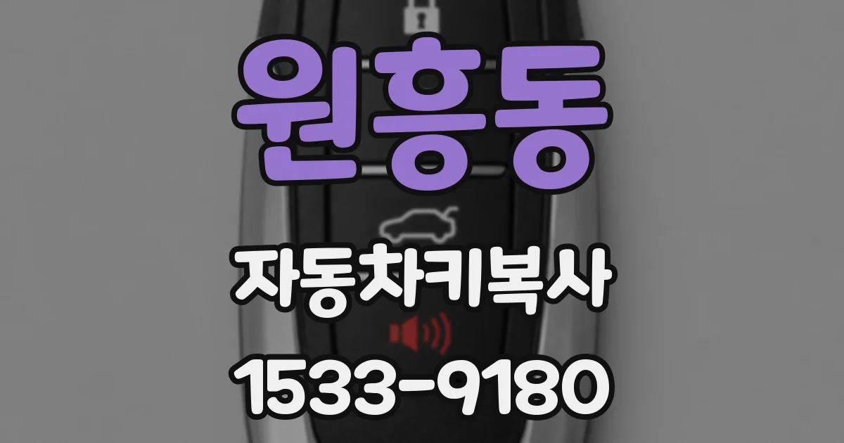 원흥동 자동차키복사