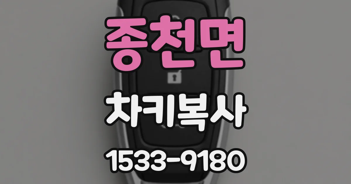 종천면 차키복사