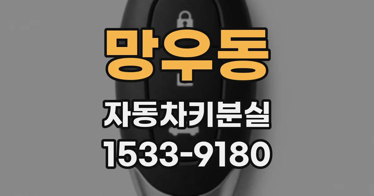 망우동 자동차키분실