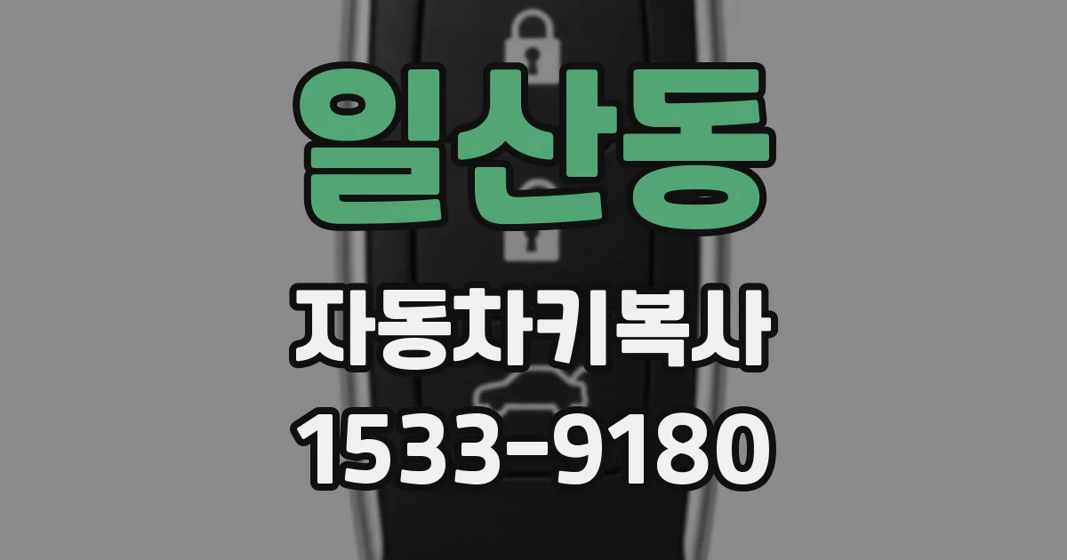 일산동 자동차키복사