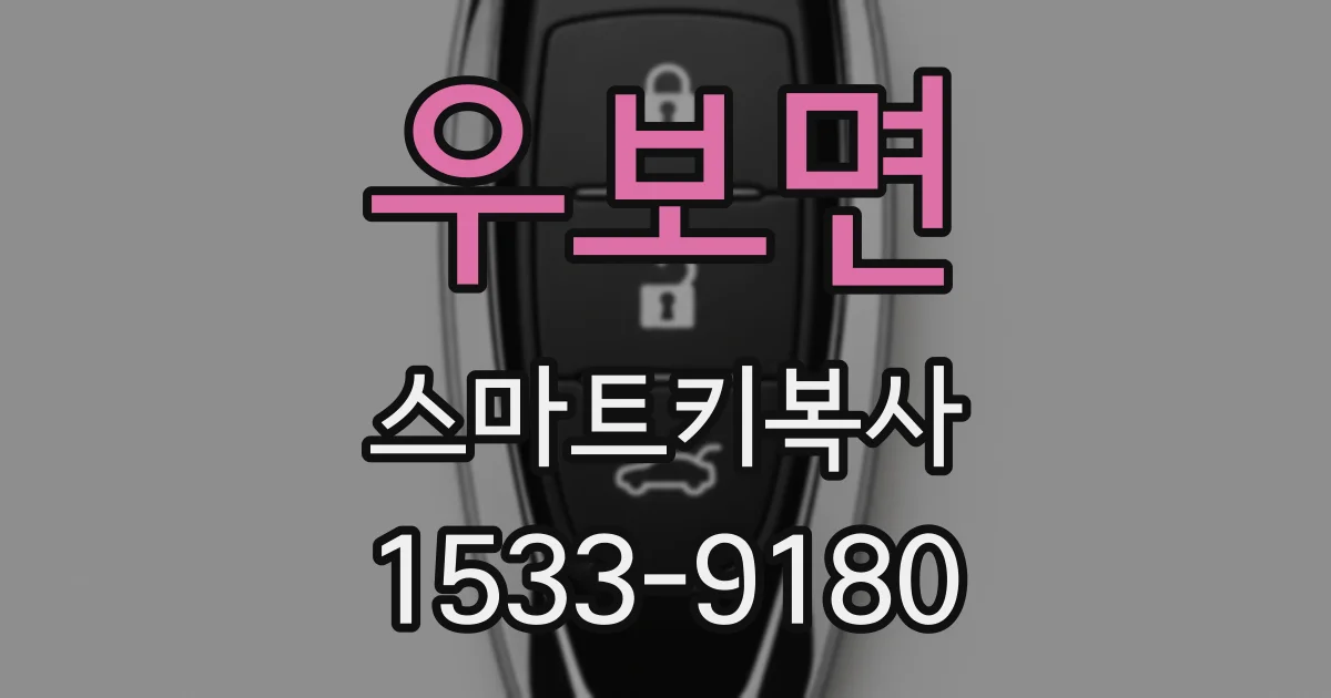 우보면 스마트키복사