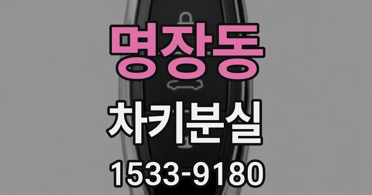 명장동 차키분실