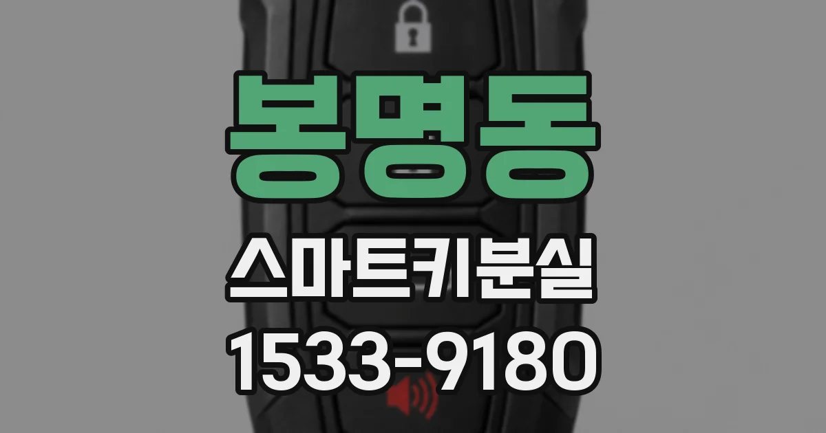 봉명동 스마트키분실