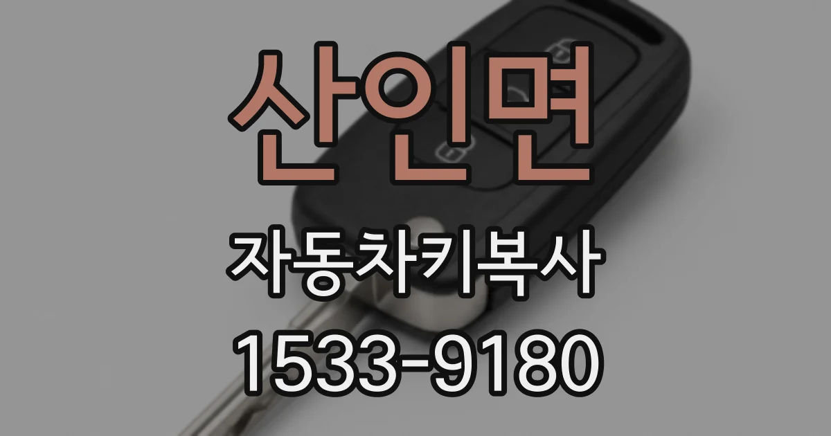 산인면 자동차키복사