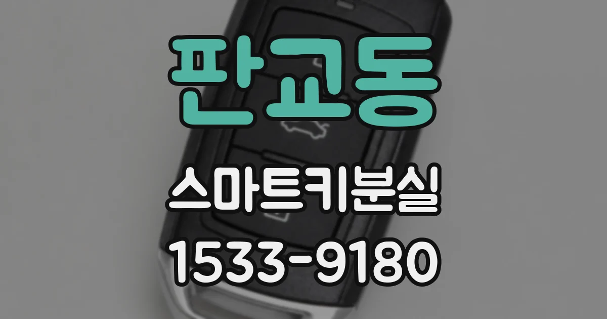 판교동 스마트키분실