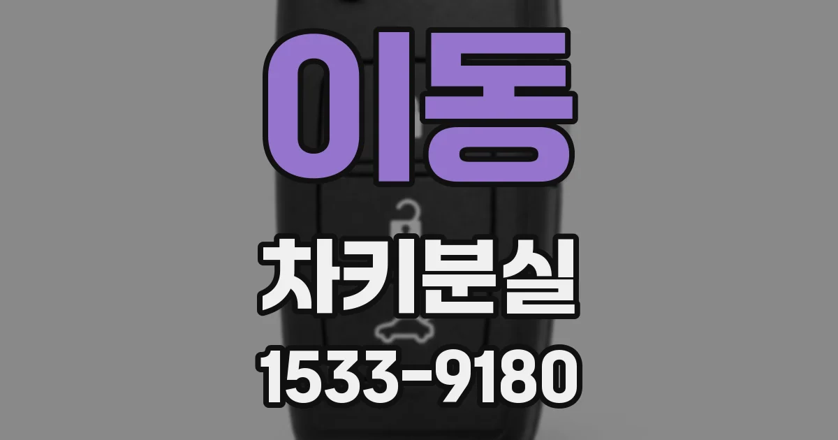 이동 차키분실