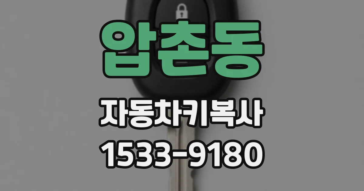 압촌동 자동차키복사