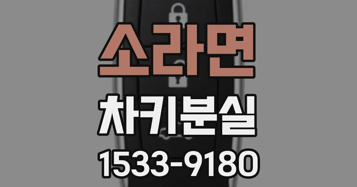 소라면 차키분실