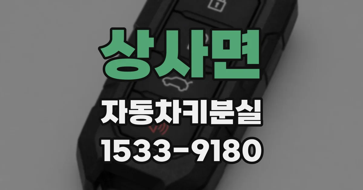 상사면 자동차키분실