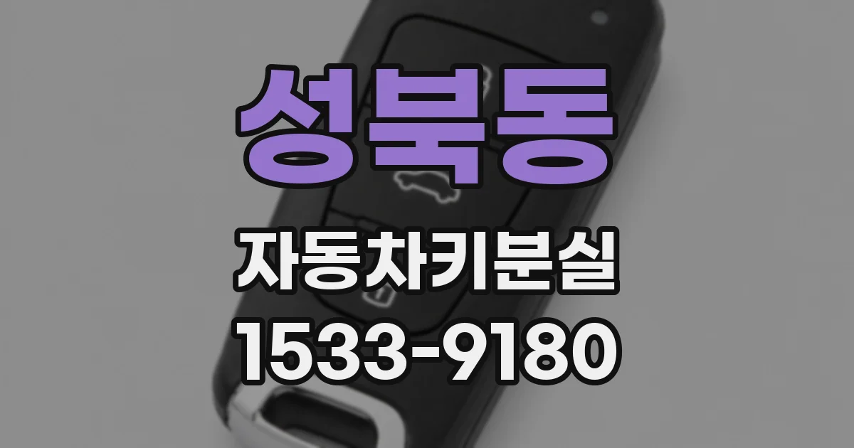 성북동 자동차키분실