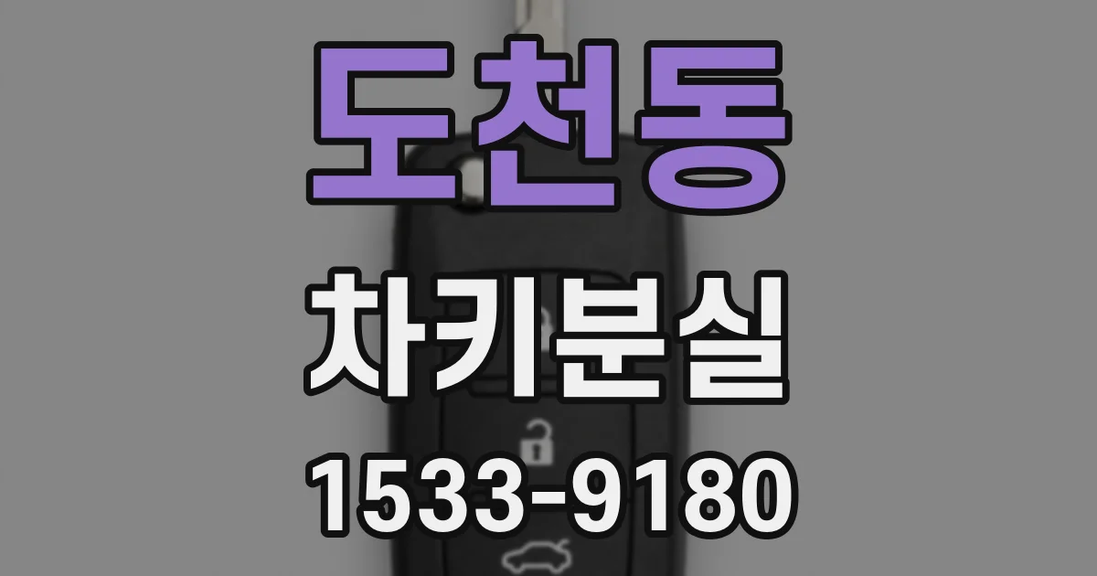 도천동 차키분실