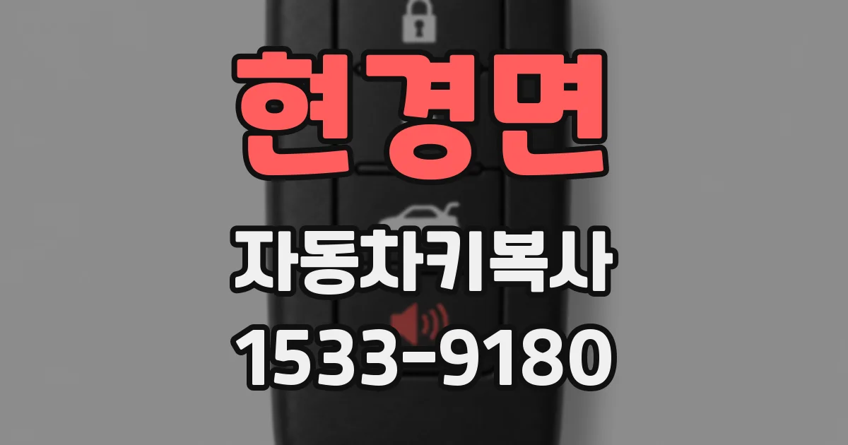 현경면 자동차키복사