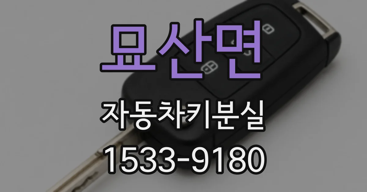 묘산면 자동차키분실