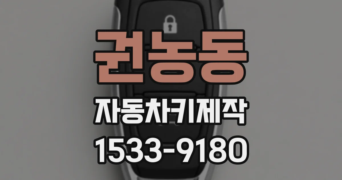 권농동 자동차키제작