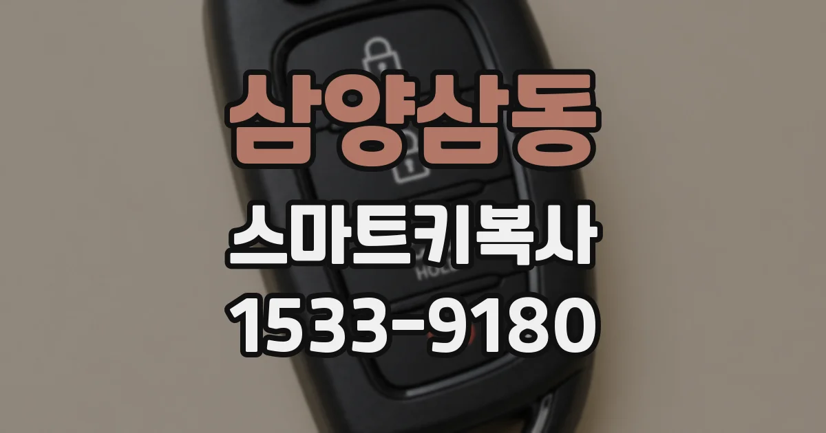 삼양삼동 스마트키복사
