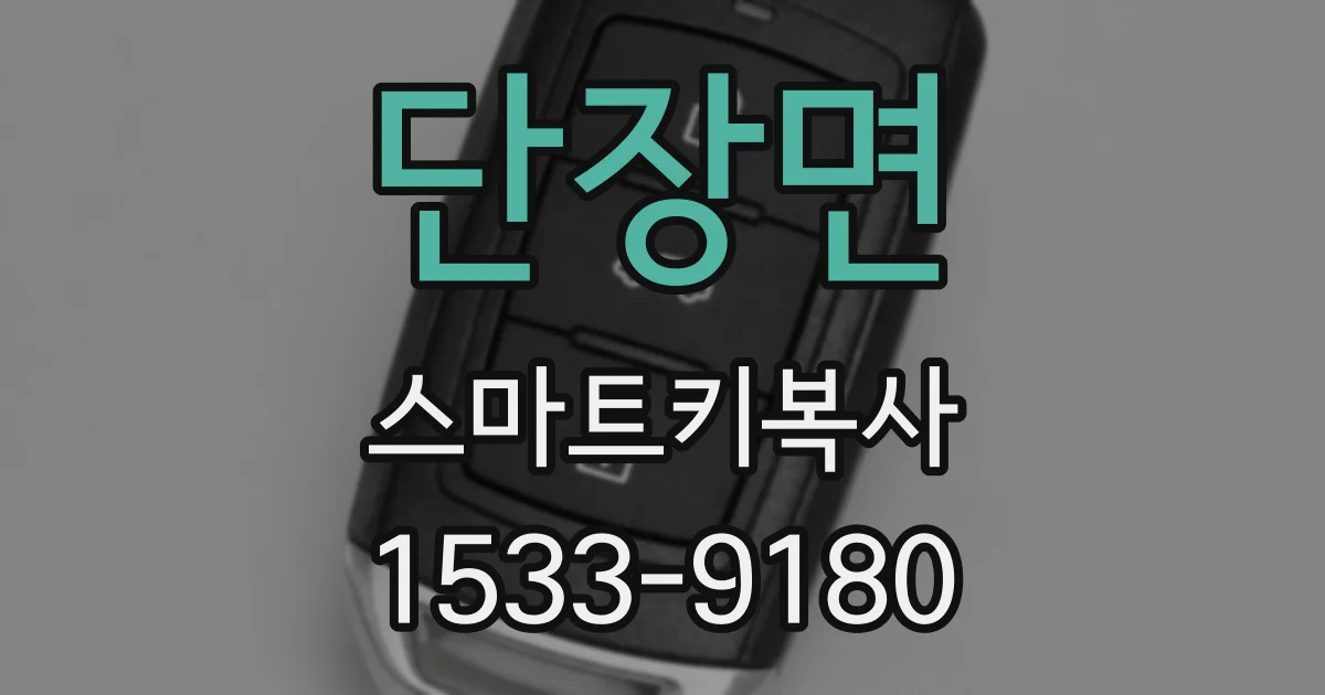 단장면 스마트키복사
