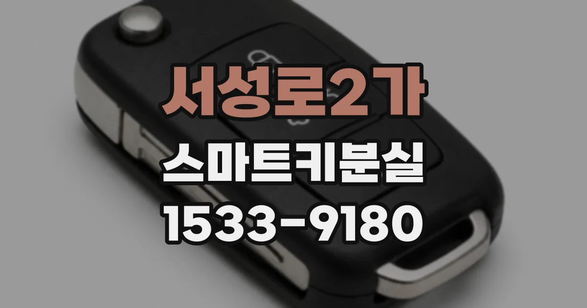서성로2가 스마트키분실