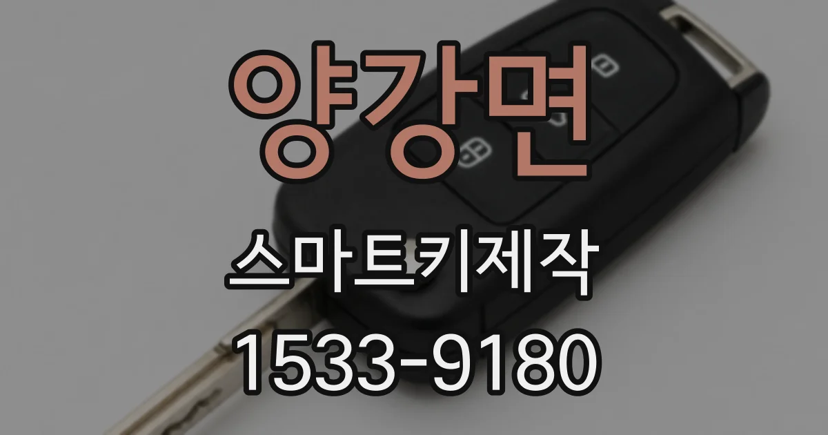 양강면 스마트키제작
