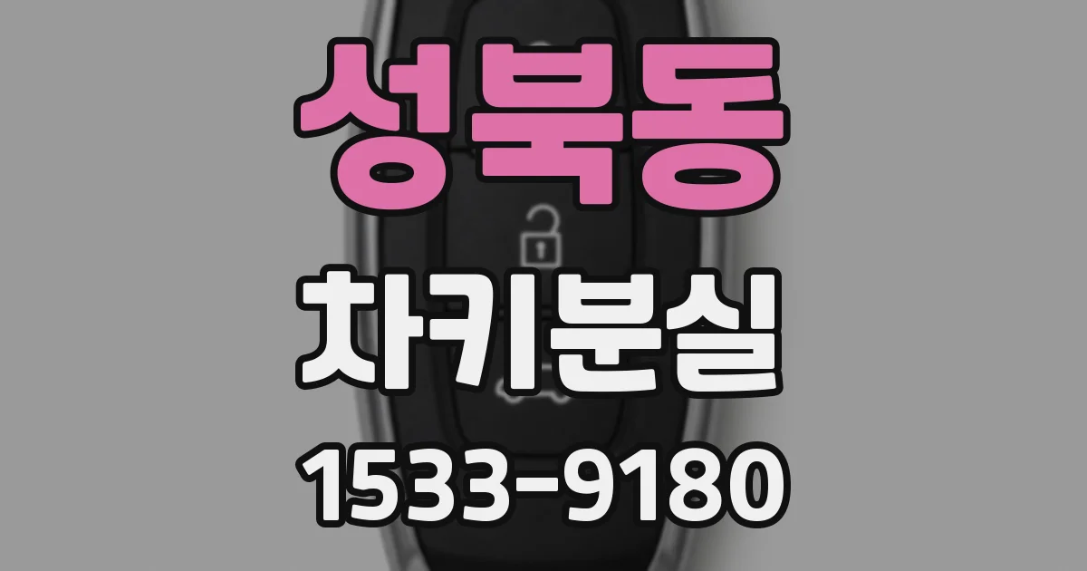 성북동 차키분실