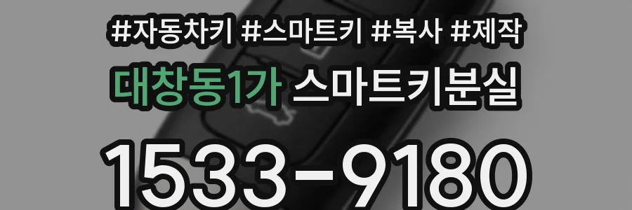 대창동1가 스마트키분실
