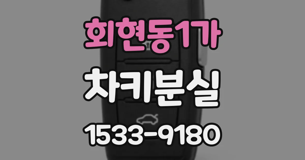 회현동1가 차키분실
