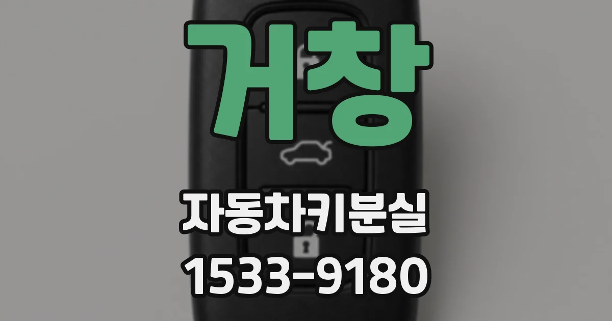 거창 자동차키분실