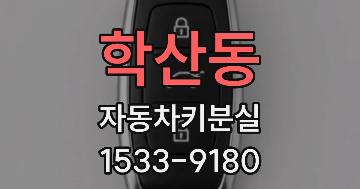 학산동 자동차키분실