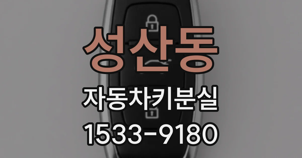 성산동 자동차키분실