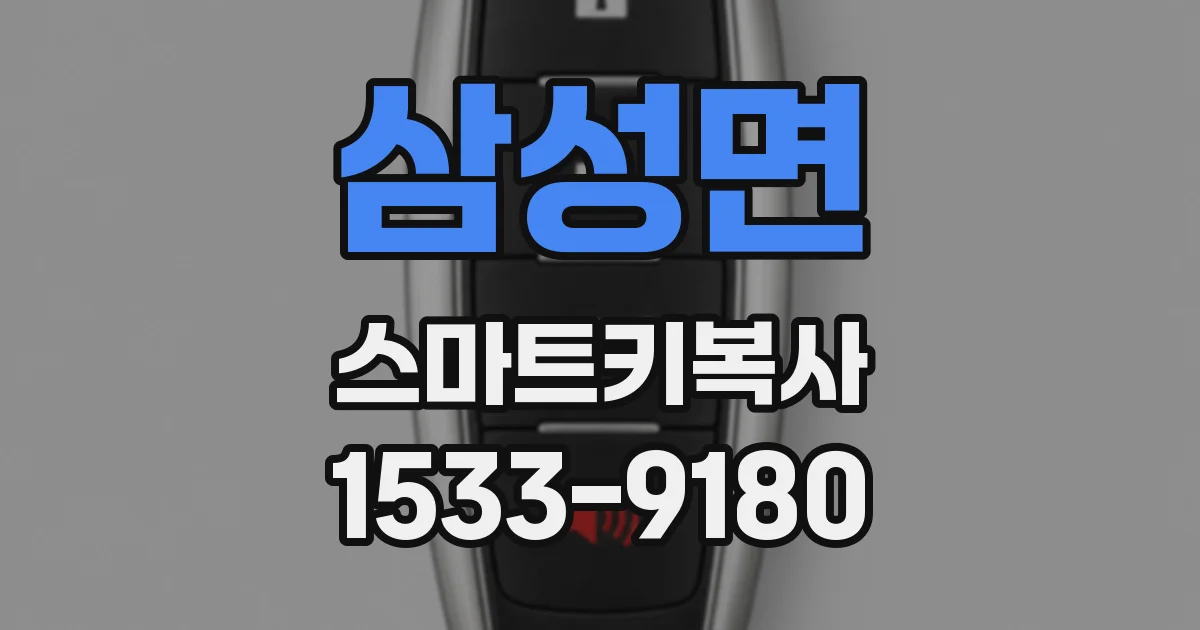 삼성면 스마트키복사