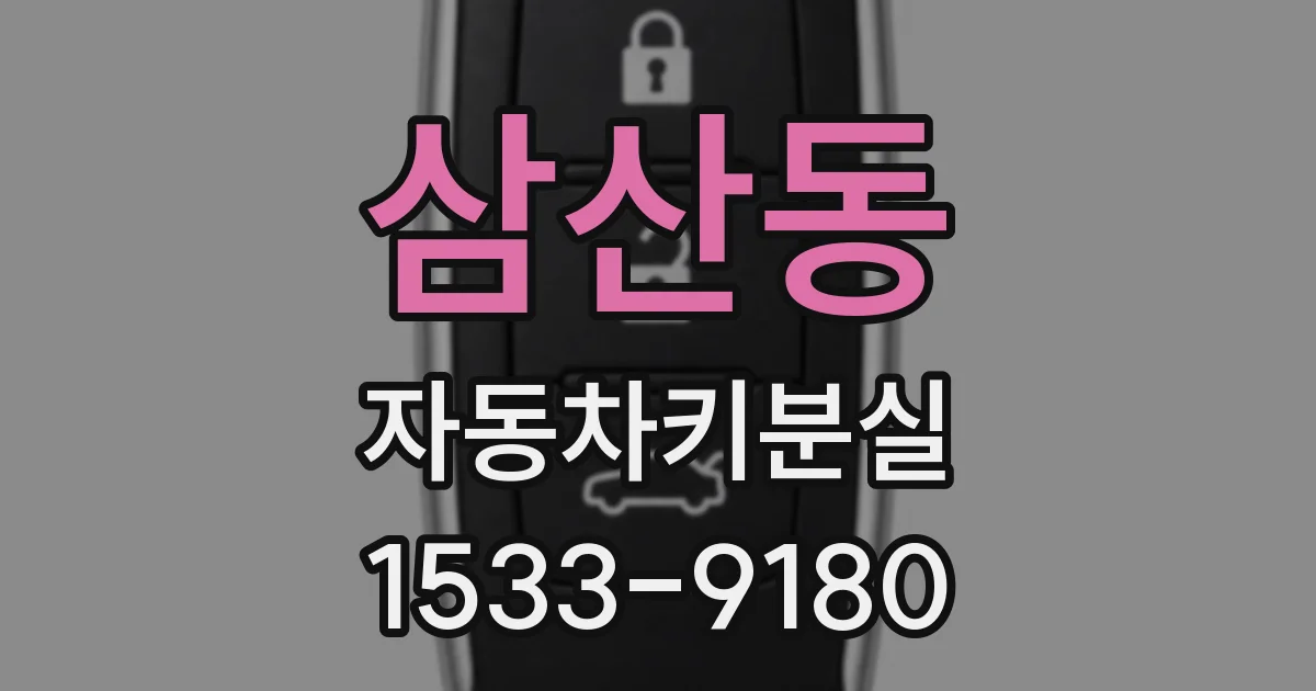 삼산동 자동차키분실