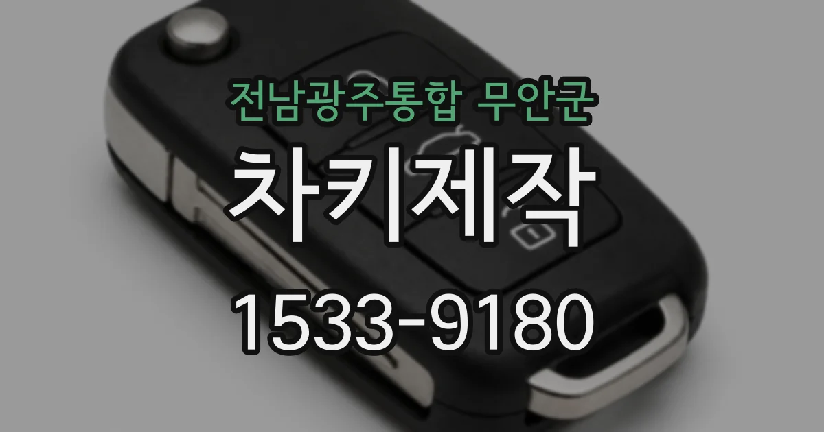 전남광주통합 무안군 차키제작