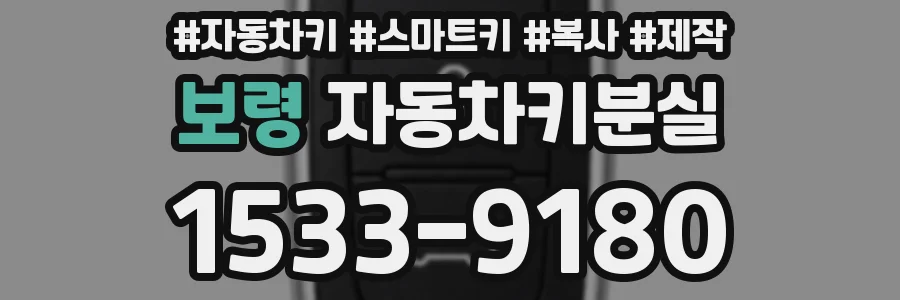 보령 자동차키분실