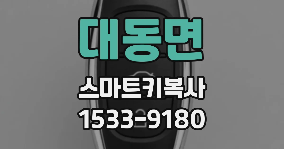 대동면 스마트키복사