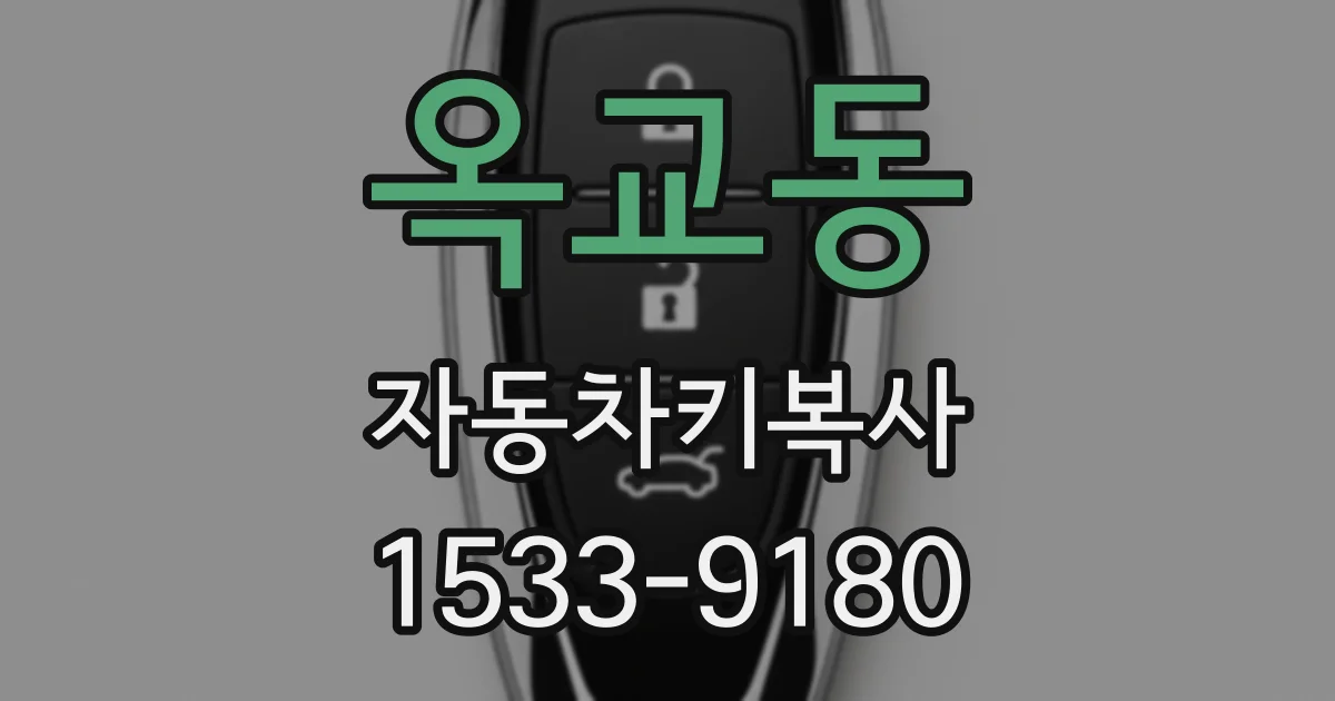 옥교동 자동차키복사