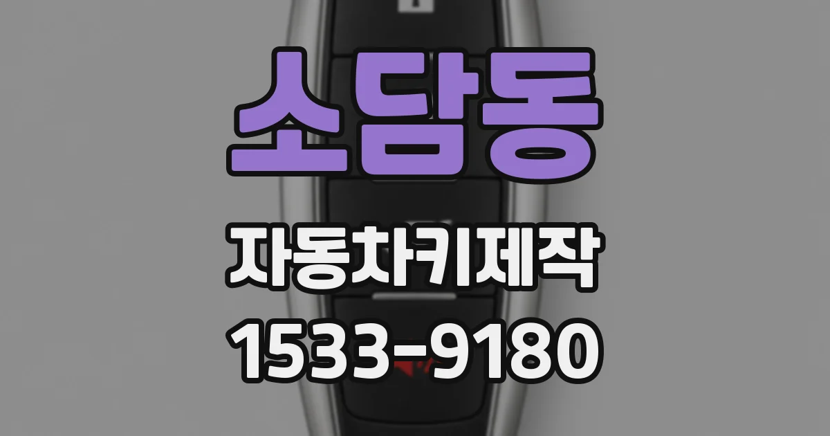 소담동 자동차키제작