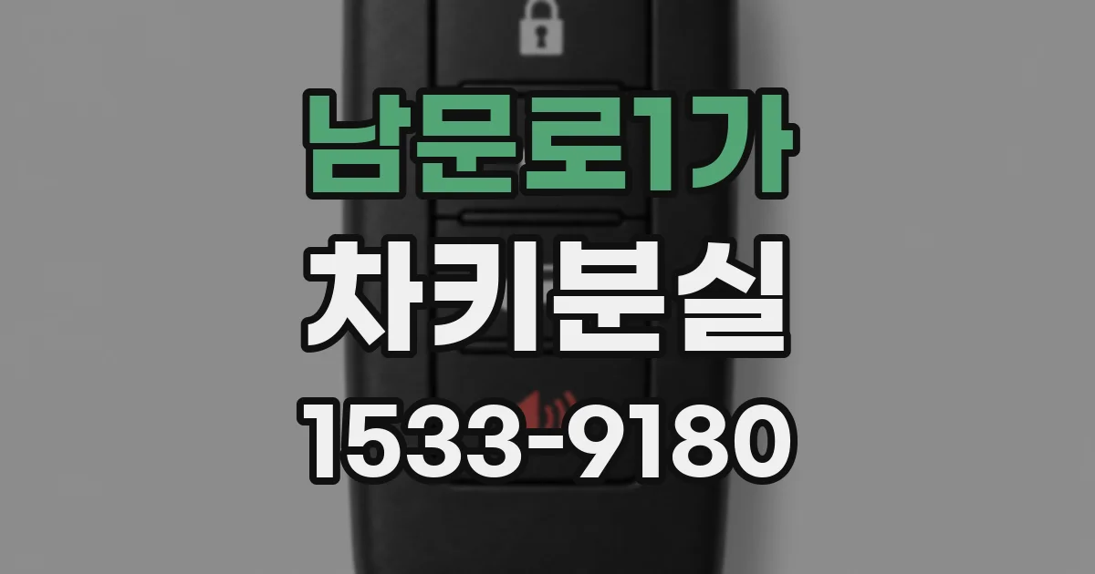 남문로1가 차키분실