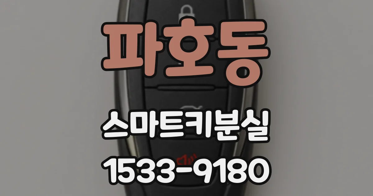파호동 스마트키분실