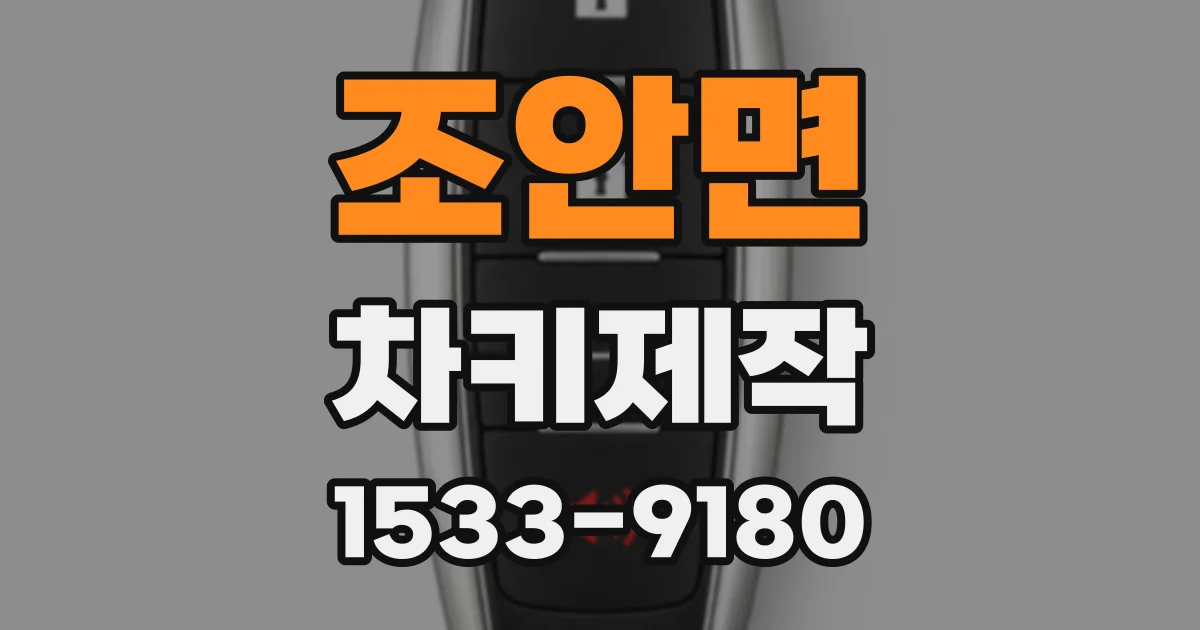 조안면 차키제작