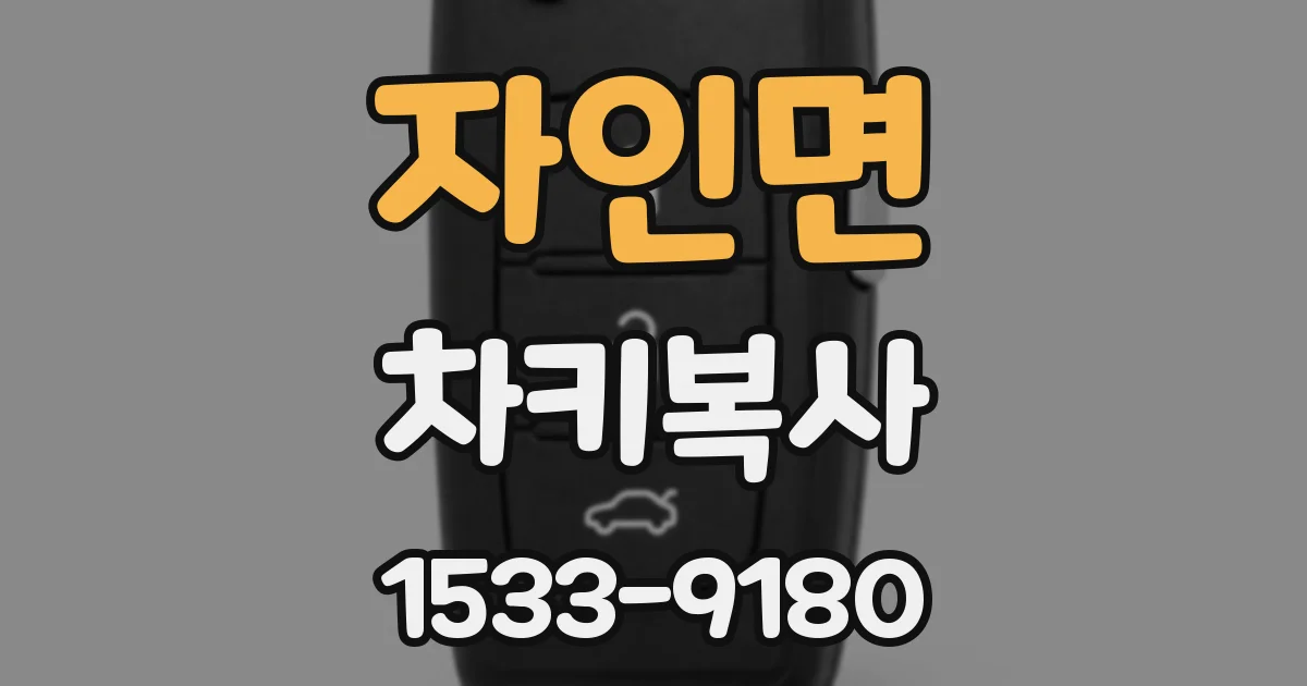 자인면 차키복사