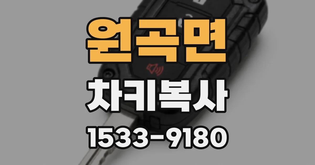 원곡면 차키복사