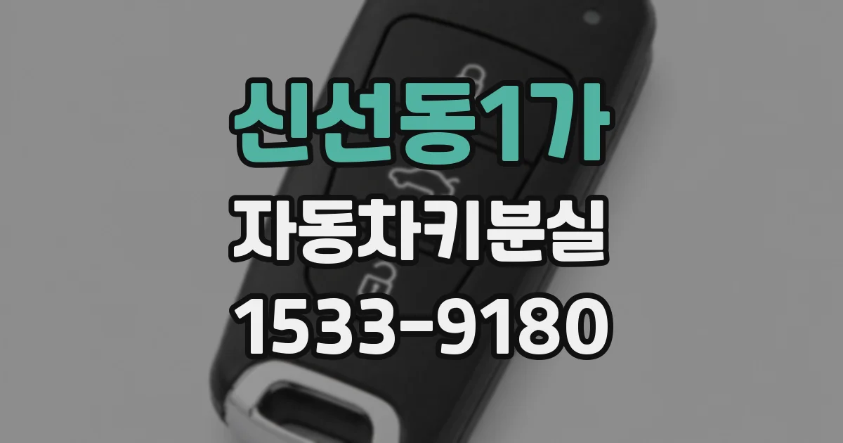 신선동1가 자동차키분실