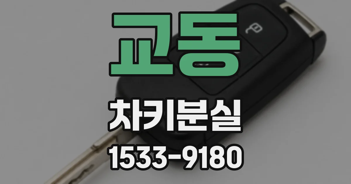 교동 차키분실