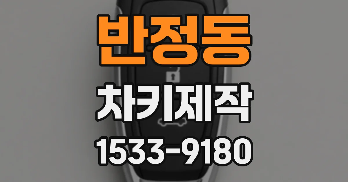 반정동 차키제작