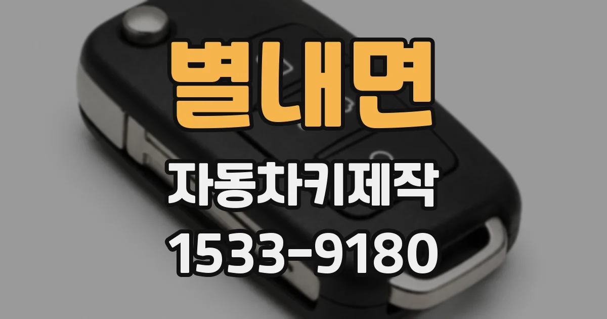 별내면 자동차키제작