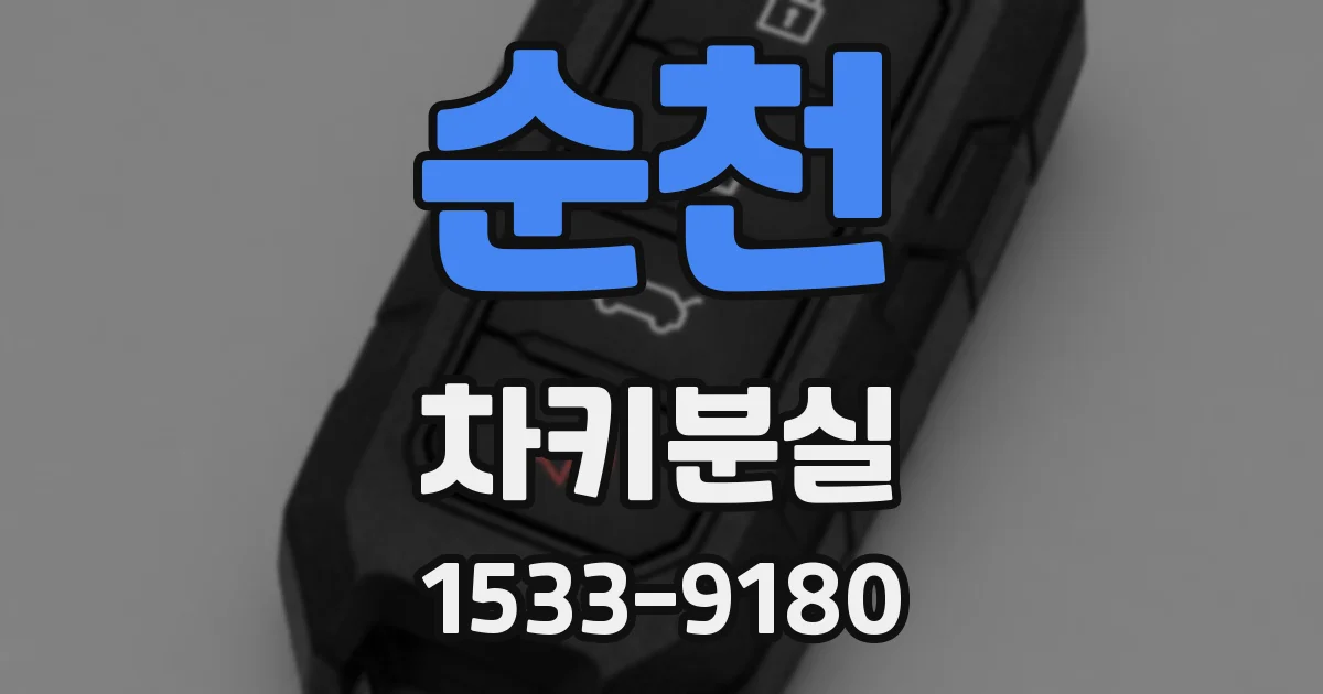 순천 차키분실
