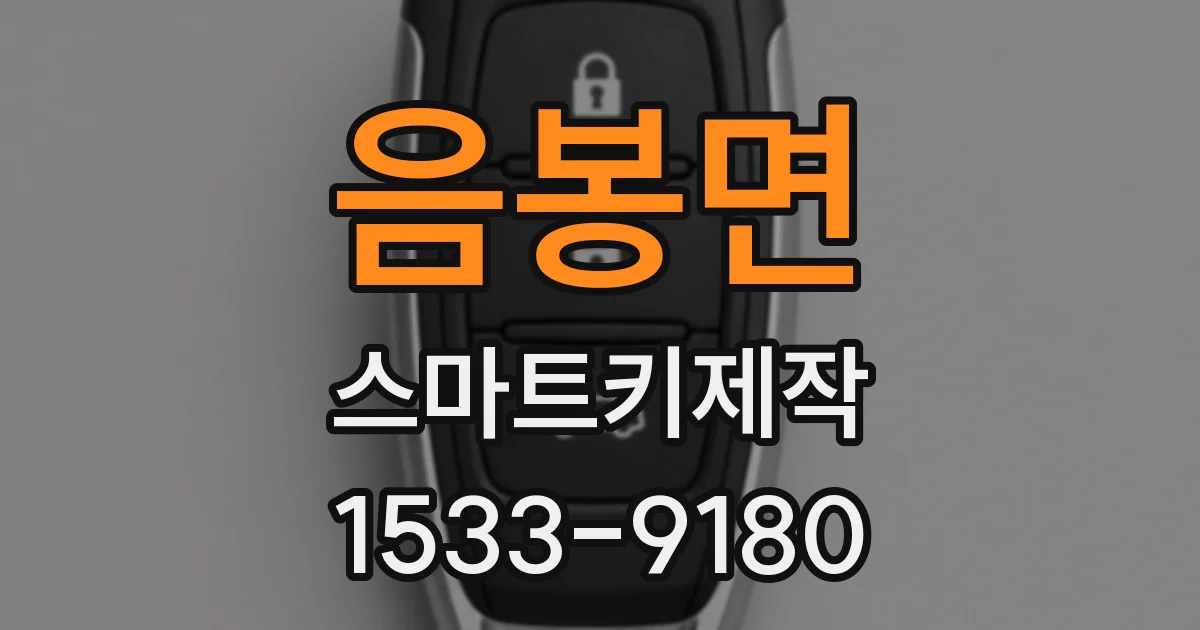 음봉면 스마트키제작